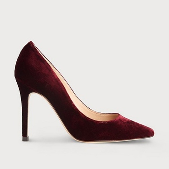 LK Bennett Shoes - LK Bennett Fern Burgundy Red Velvet Heels 36.5